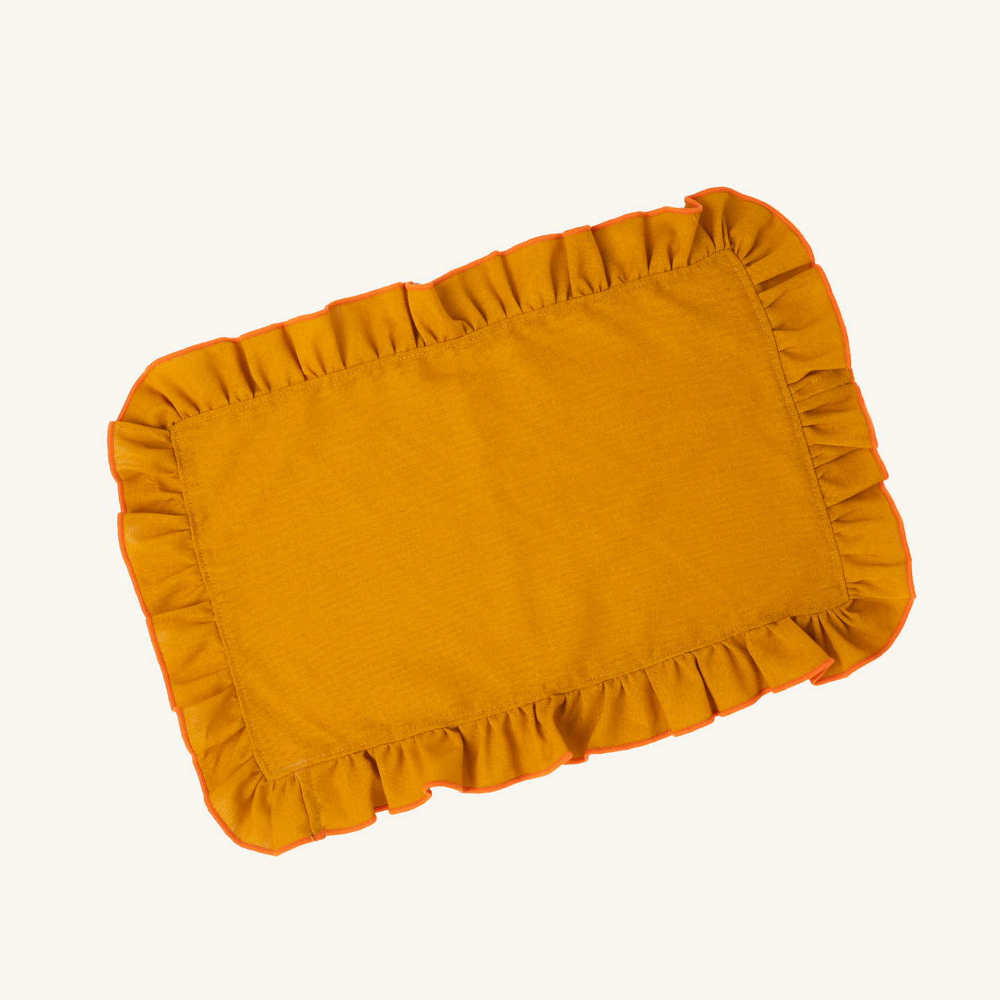 ruffled placemat golden sand