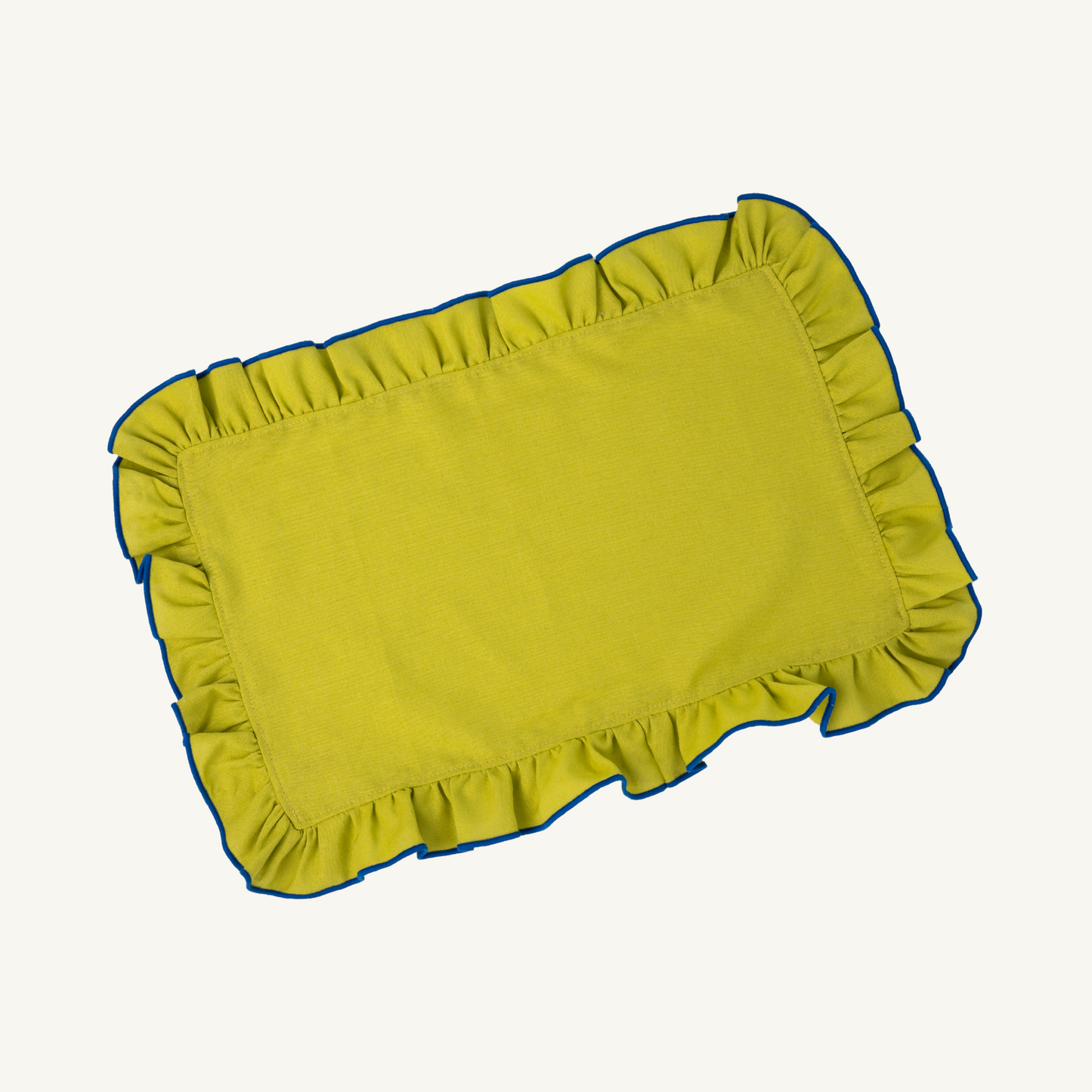 ruffled placemat lime