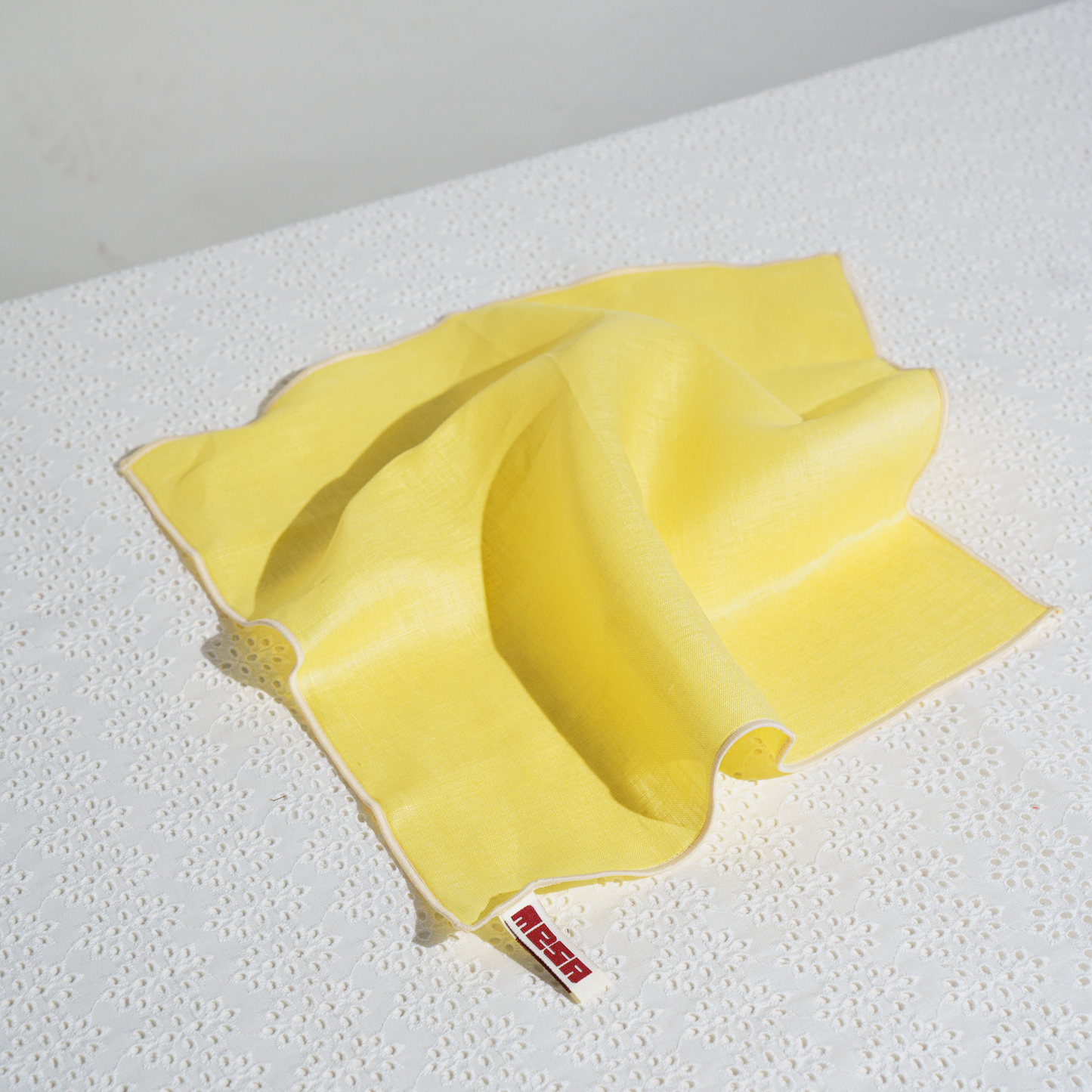 100% linen napkin butter yellow