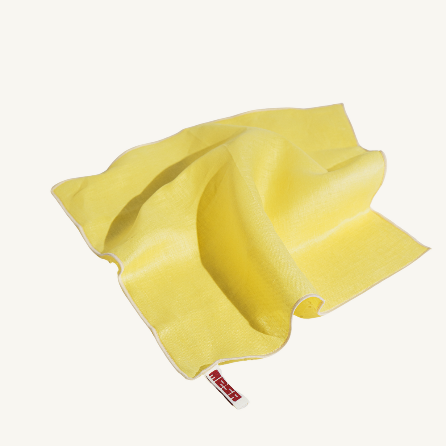 100% linen napkin butter yellow