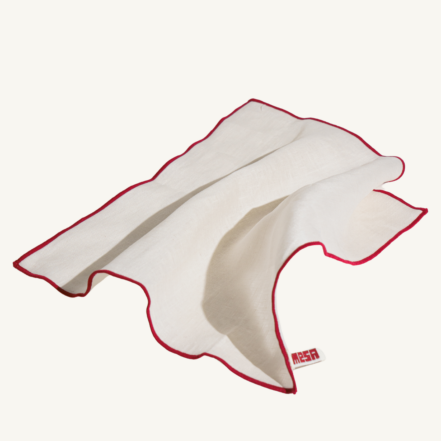 100% linen napkin cream