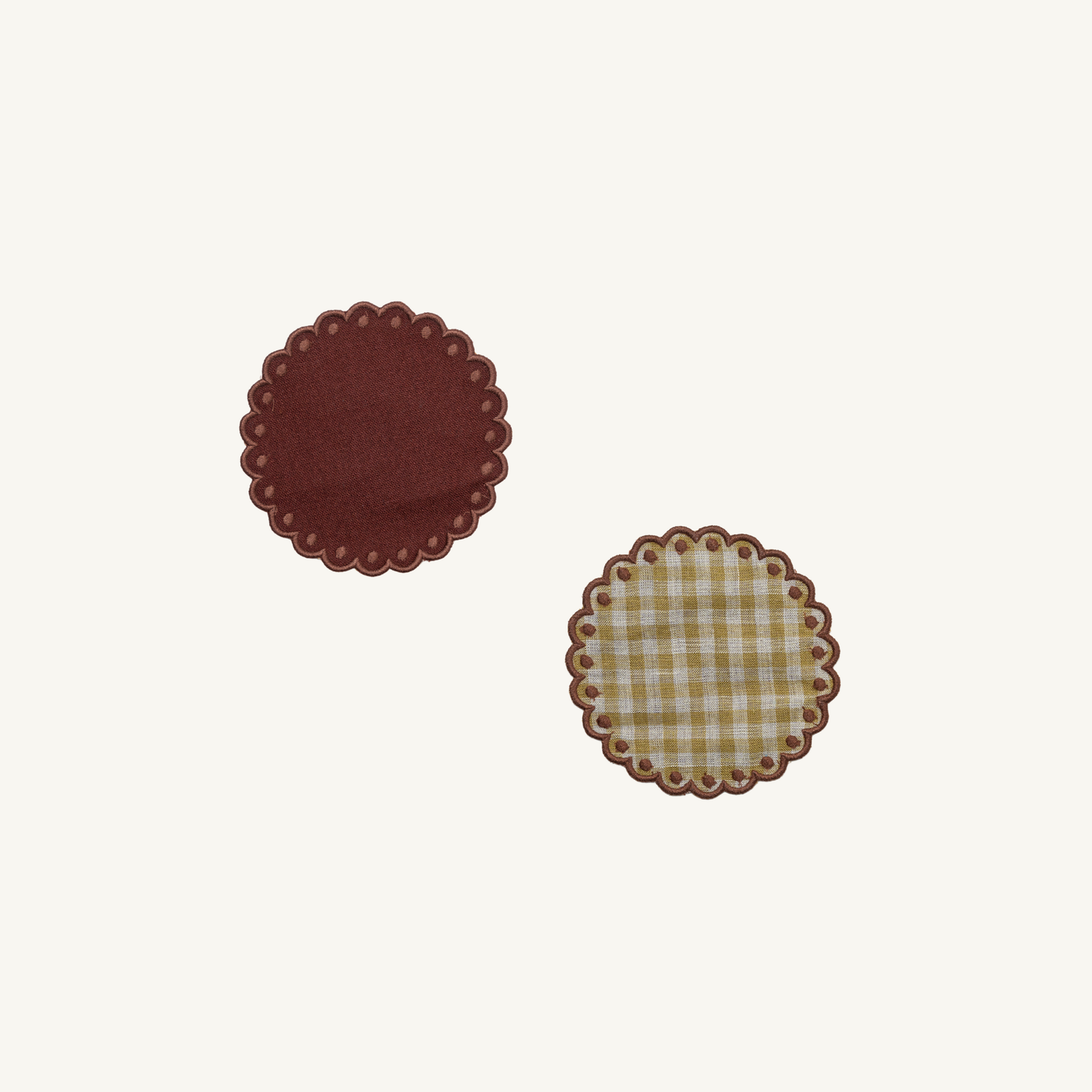 scalloped coaster - set of 2 (reversible)